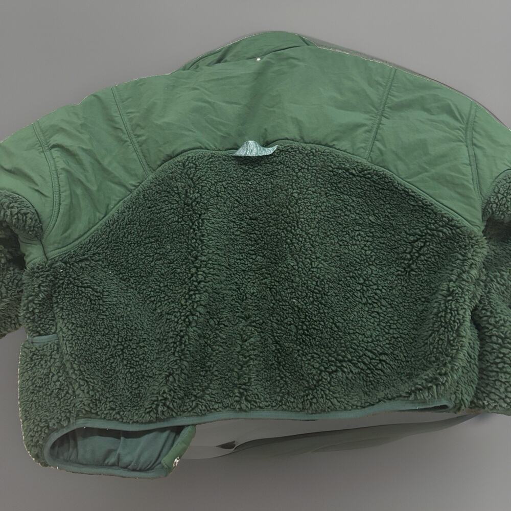 Free People Movement Adventure Awaits Sherpa Puffer Jacket Green XS Teddy Coat - Picture 6 of 6